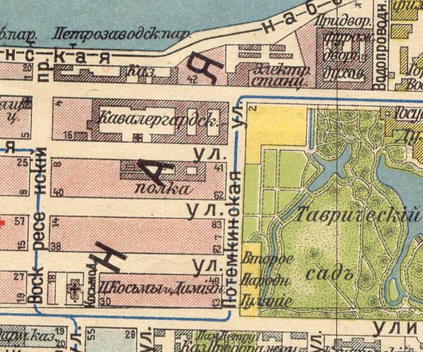 Карта Петербурга 1913 года
